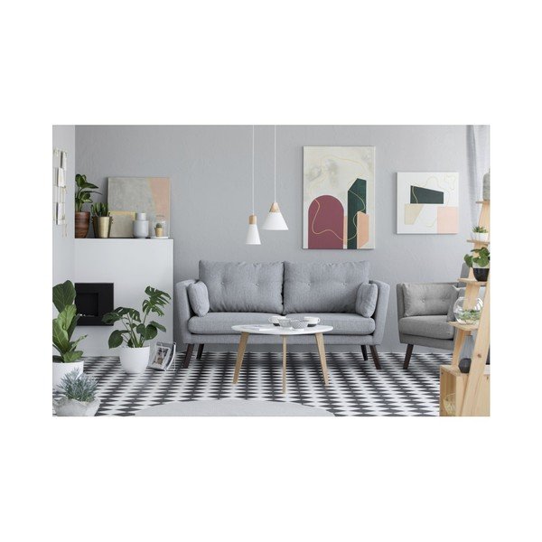 Svetlo siva 3-sedežna zofa Mazzini Sofas Elena-image-1