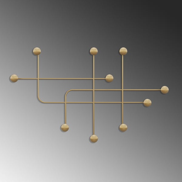 Kovinski stenski obešalnik v zlati barvi Dama – Kalune Design-image-4