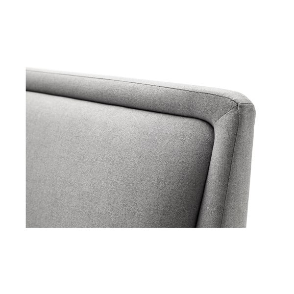 Svetlo siva oblazinjena zakonska postelja brez letvenega dna 160x200 cm Frieda – Meise Möbel-image-1