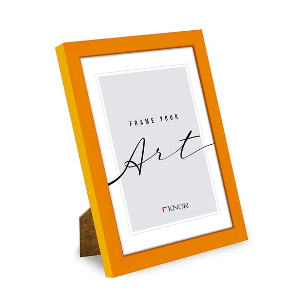 Oranžen stoječ/stenski okvir 12x17 cm – knor