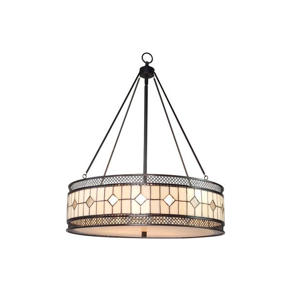 Kovinska viseča svetilka s steklenim senčilom ø 60 cm Waldorf – Premier Housewares-image-1