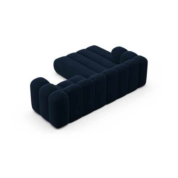 Temno modra kotna sedežna garnitura (levi kot) Lupine – Micadoni Home-image-3