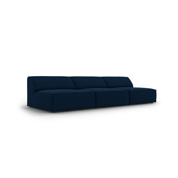 Temno modra žametna sedežna garnitura 240 cm Jodie – Micadoni Home-image-3