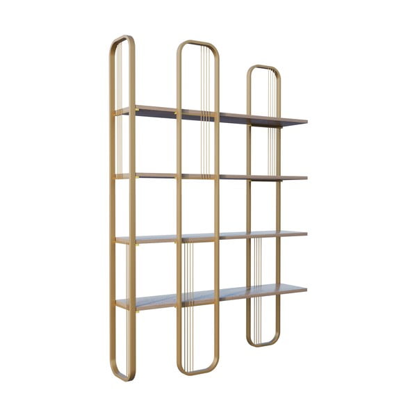 Regal v borovem dekorju v zlati barvi 125x180 cm Sierra – Kalune Design