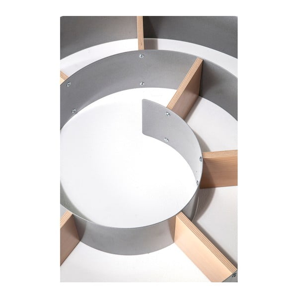 Siva stenska knjižna omara Kare Design Snail-image-4