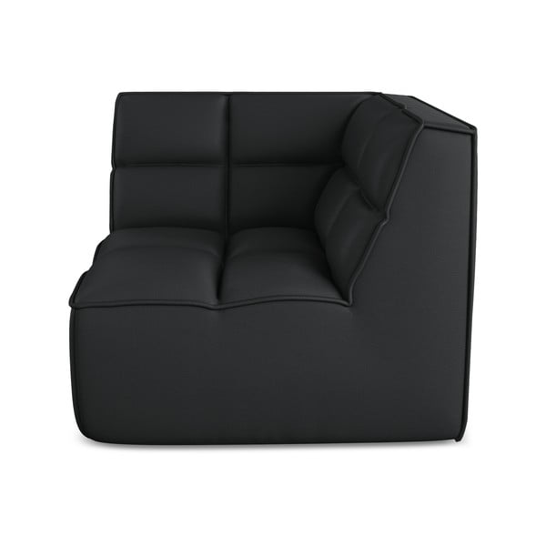 Črn modul za sedežno garnituro iz umetnega usnja Kalai – Makamii