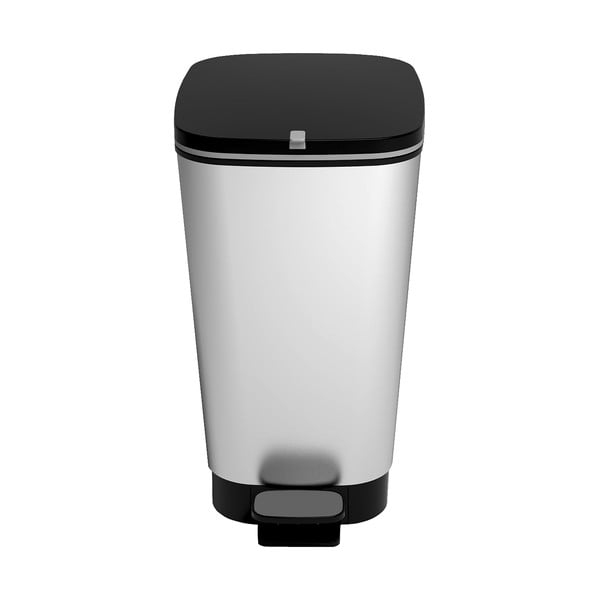 Plastičen koš za smeti s pedalom v srebrni barvi 45 l Chic Bin – KIS-image-4