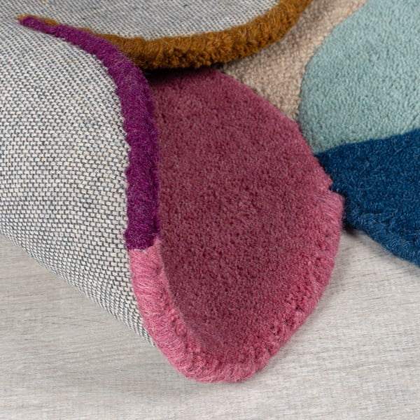 Bež ročno tkana volnena preproga 200x290 cm Mia Textured Scallop – Flair Rugs-image-4