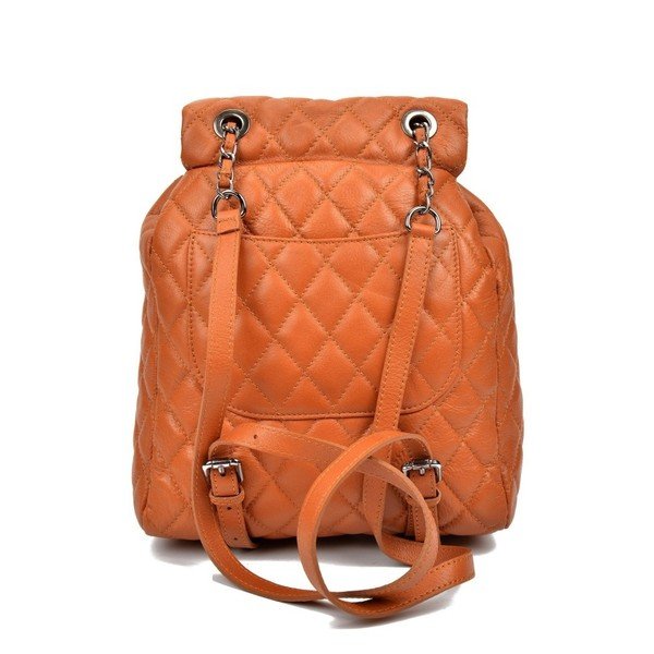 Konjak rjav usnjen nahrbtnik Anna Luchini Lucy-image-4