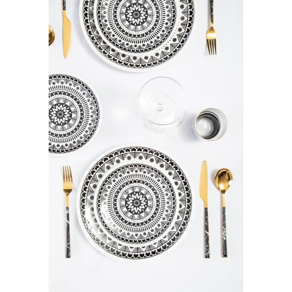 Črn/zlat jeklen pribor 16 ks Avie – Premier Housewares-image-4