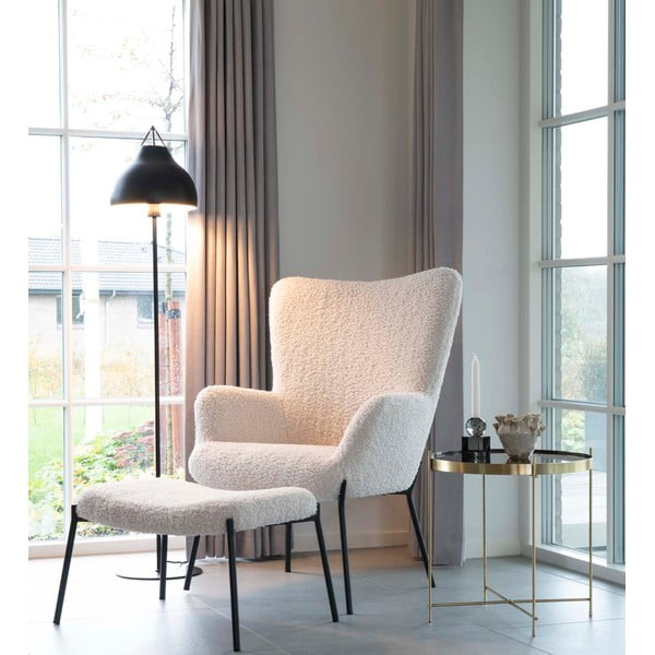 Okrogla mizica v zlati barvi ø 48 cm Venezia - House Nordic-image-1