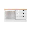 Bela lesena komoda Marckeric Bruna