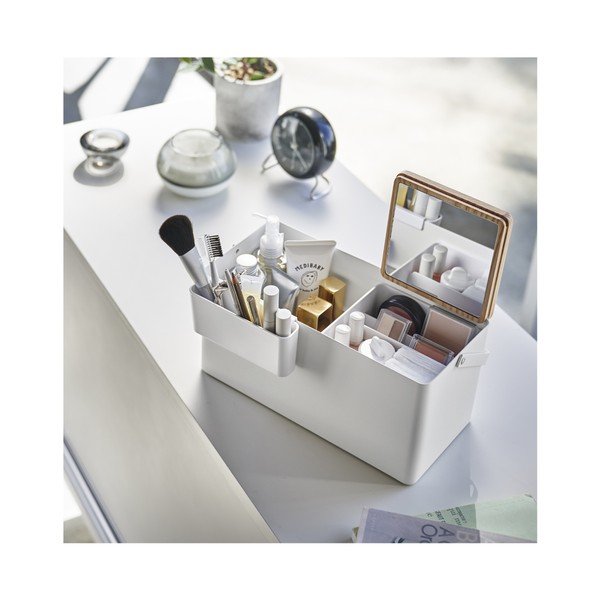 Beli kovinski kopalniški organizator za kozmetiko - YAMAZAKI-image-1