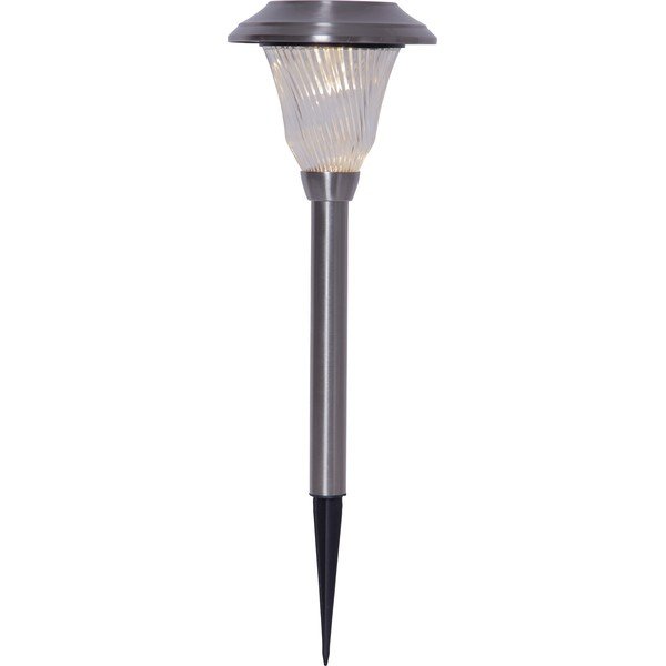 Solarna vrtna luč LED iz nerjavečega jekla, visoka 41 cm-image-3