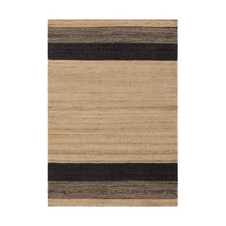 Črna/bež obojestranska ročno tkana preproga iz jute 120x170 cm Cedar – Asiatic Carpets