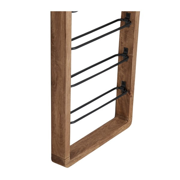 Rjavo stensko držalo za vino za 8 steklenic Sorrento – Light & Living-image-3