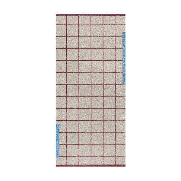 Bordo rdeča/siva preproga 70x150 cm Network – Mette Ditmer Denmark