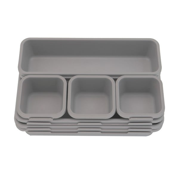 Sivi plastični organizatorji predalov v kompletu 8 kosov - Addis-image-2