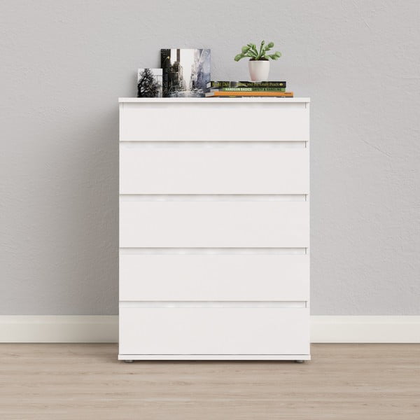 Bela visoka komoda 77x107 cm Nova – Tvilum-image-4