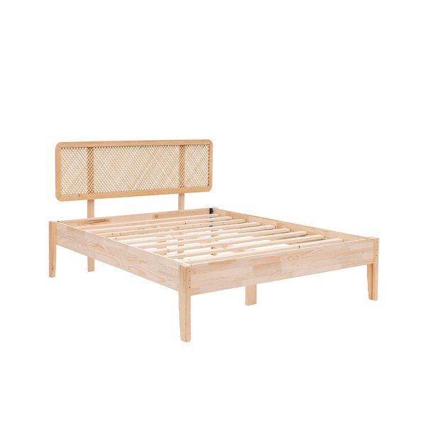 Postelja iz masivne smreke z letvenim dnom 90x200 cm v naravni barvi Izabelya – Kalune Design