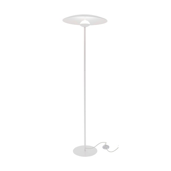 Bela LED stoječa svetilka s kovinskim senčilom (višina 140 cm) Lund – Candellux Lighting
