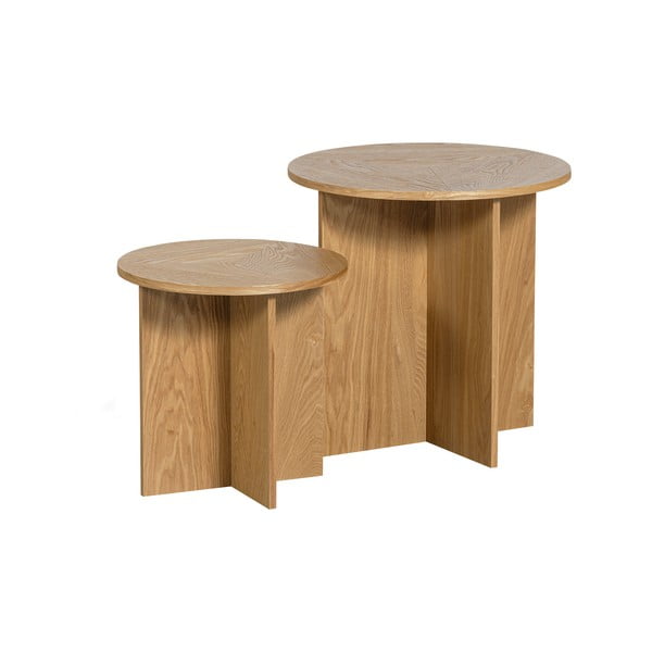 Okrogle stranske mizice v kompletu 2 ks ø 45 cm Lina – WOOOD