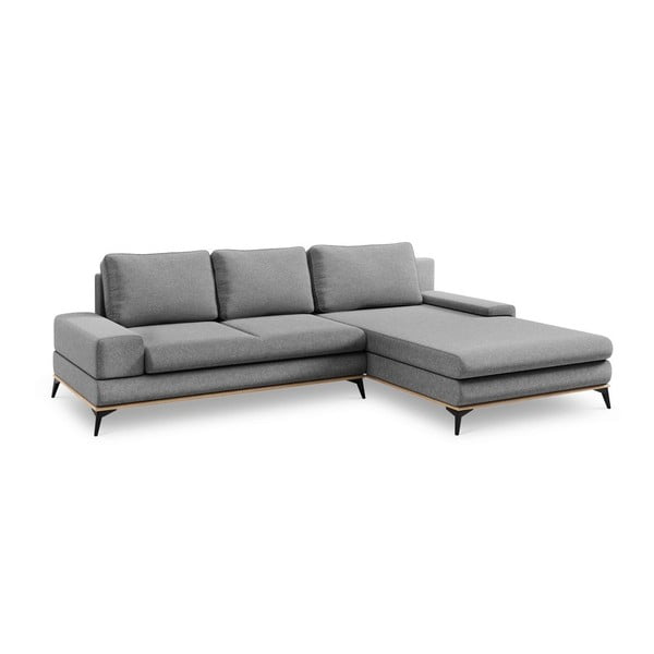 Siva raztegljiva sedežna garnitura Windsor & Co Sofas Planet, desni kot-image-2
