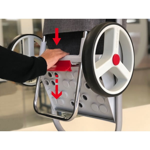 Nakupovalna vrečka na kolesih 53 l Com Tweed Polar Black Tube – Rolser-image-3