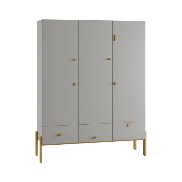 Svetlo siva otroška omara 150x170 cm Cube - Pinio-image-3