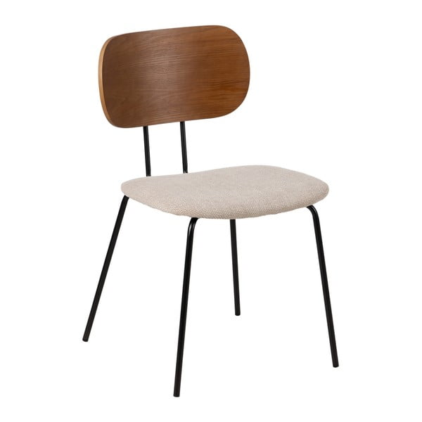 Rjavo-kremno beli jedilni stoli v kompletu 4 ks Cleo – Ixia