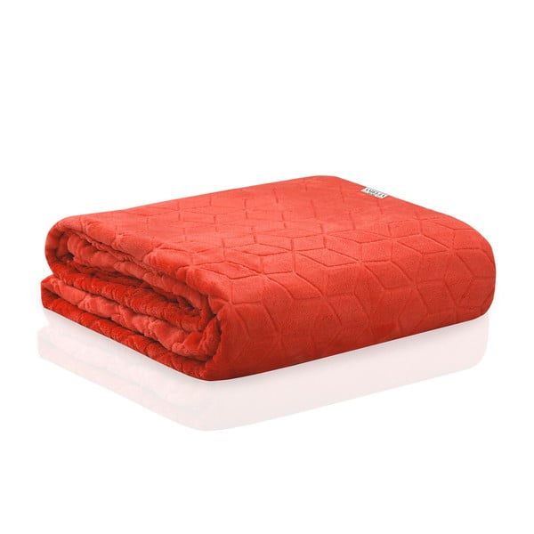 Rdeča odeja iz mikrovlaken DecoKing Nessa, 150 x 70 cm