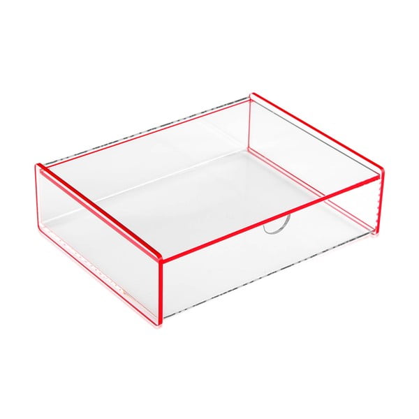 Rdeča škatla za shranjevanje Versa Ariel, 17,1 x 13 x 4,8 cm