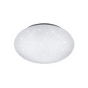 Bela stropna LED svetilka Reality Putz, premer 40 cm