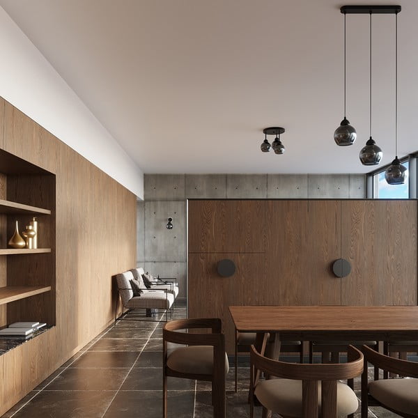 Črna viseča svetilka ø 15 cm Grande – Sollux-image-2