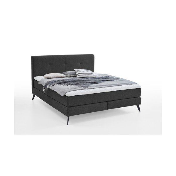 Antracitno siva boxspring postelja 160x200 cm ANCONA – Meise Möbel-image-4