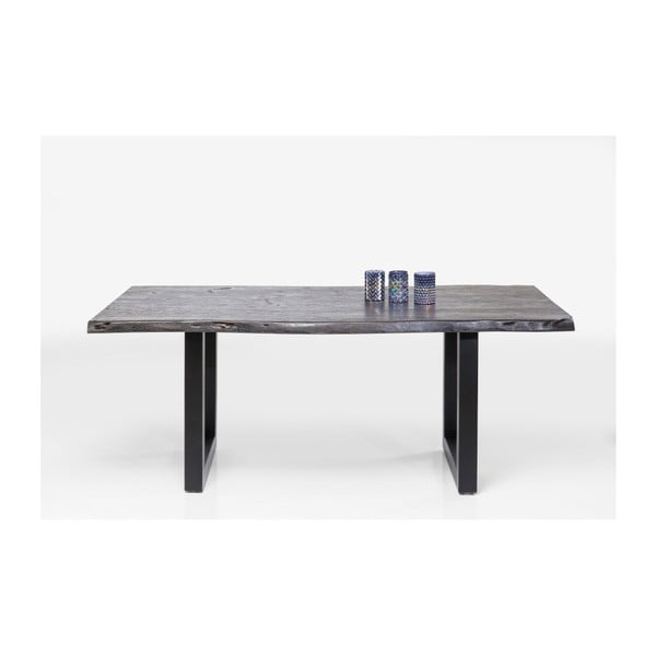 Jedilna miza iz črnega akacijevega lesa Kare Design Nature, 195 x 100 cm