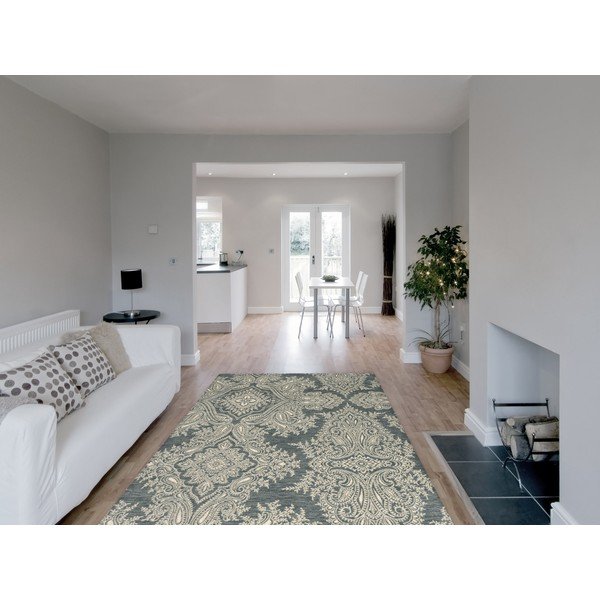 Siva volnena preproga 170x240 cm Jolene graphite – Agnella-image-1