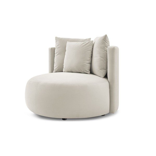 Bež žameten fotelj Cesar – Bobochic Paris