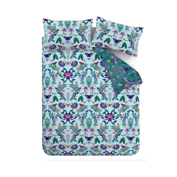 Modra enojna posteljnina 135x200 cm Mya Tropical Floral – Catherine Lansfield