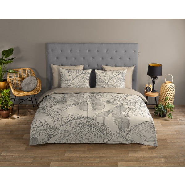 Bež enojna podaljšana bombažna posteljnina 140x220 cm Sym – Good Morning-image-1