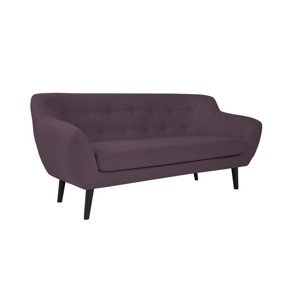Vijolična dvosedežna zofa z rjavimi nogami Mazzini Sofas Piemont-image-3