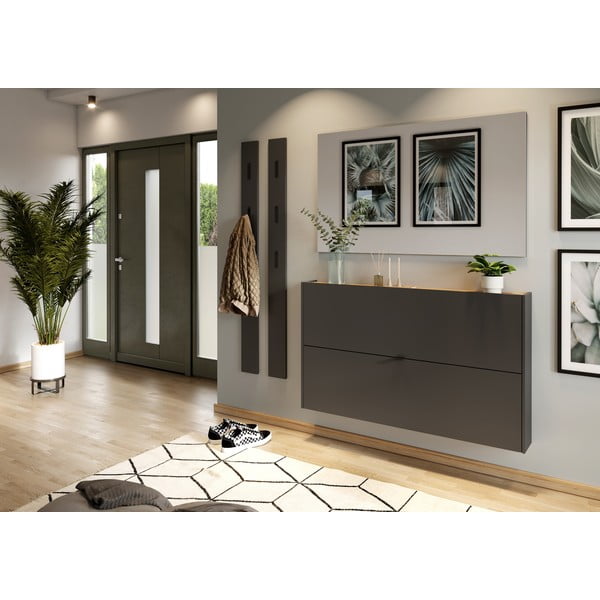 Antracitno siva preklopna omarica za čevlje Ameca – Germania-image-4