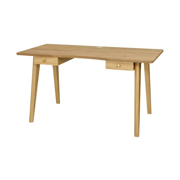Pisalna miza v hrastovem dekorju 70x140 cm Nice – Woodman-image-2