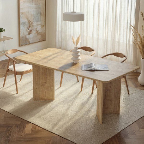 Jedilna miza v hrastovem dekorju 90x180 cm Linza – Kalune Design-image-2
