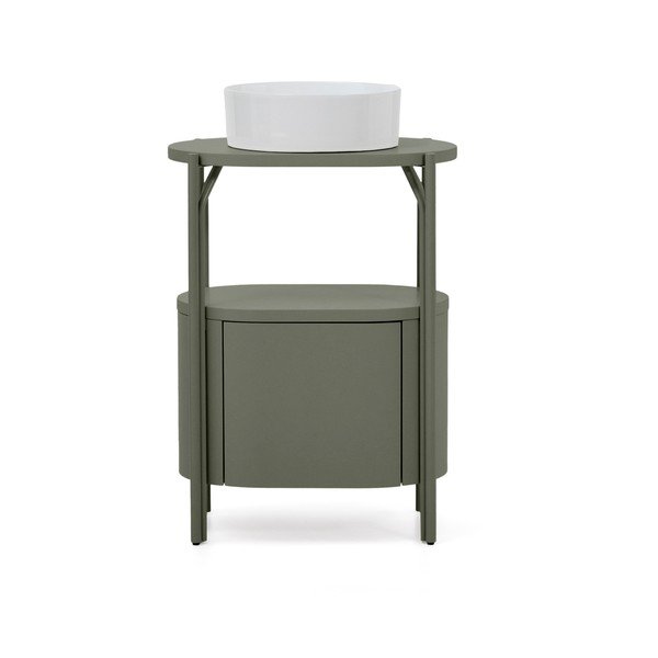 Zelena omarica za pod umivalnik 60x81 cm Arely – Kave Home-image-3