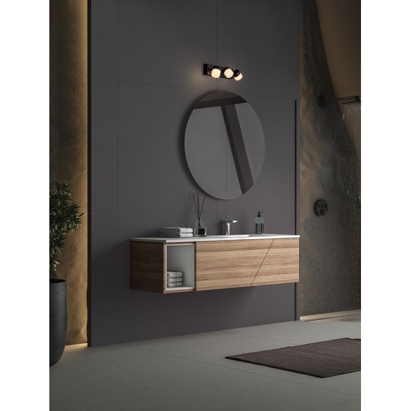 Mat črna aluminijasta LED stenska svetilka Teko – Nova Luce-image-2