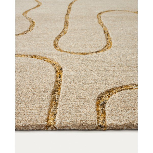 Bež volnena preproga 160x230 cm Magin – Kave Home-image-2