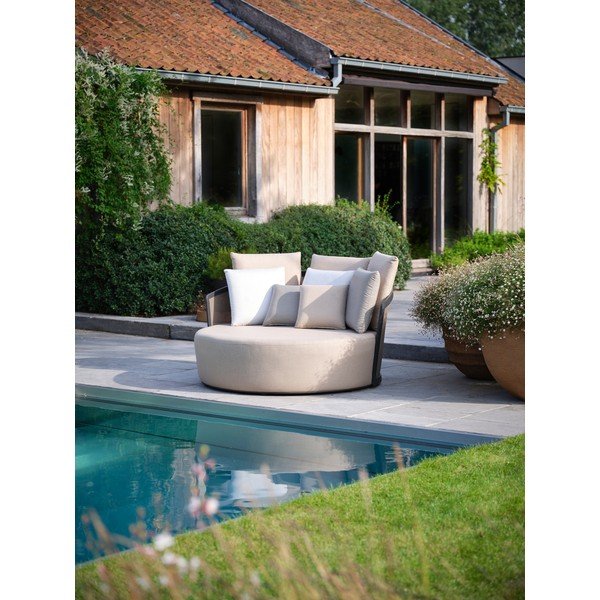 Bež oblazinjen vrtni ležalnik Cielo – Diphano-image-4