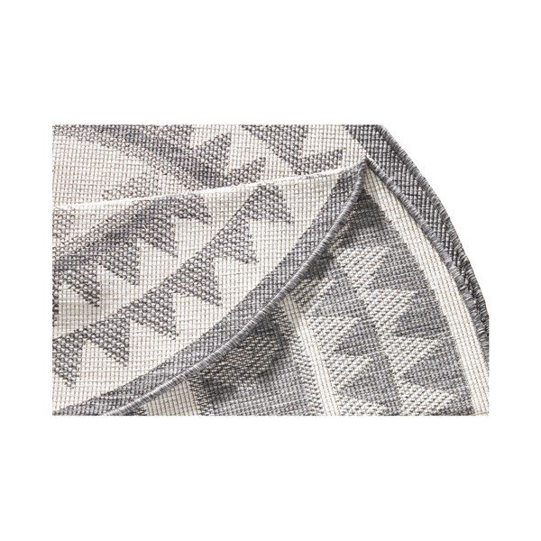 Siva in krem preproga za zunanjo uporabo NORTHRUGS Jamaica, ⌀ 140 cm-image-3