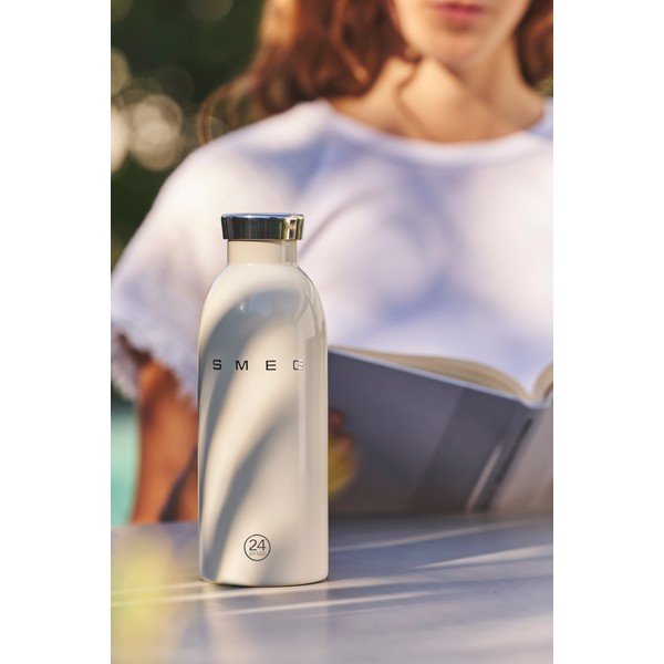 Kremno bela termovka iz nerjavečega jekla 500 ml 24BOTTLES – SMEG-image-1